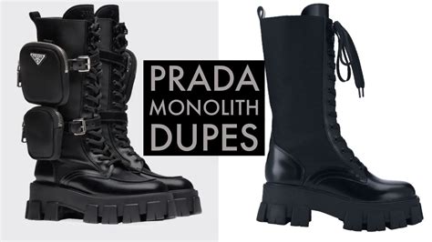 prada boot dupes nasty gal|prada monolith dupe boots.